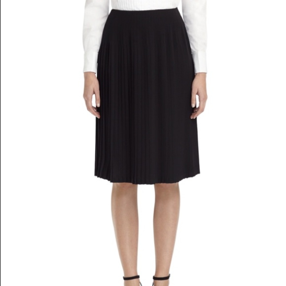BLACK FLEECEbyBrooks Brothers STITCHED PLEAT SKIRT